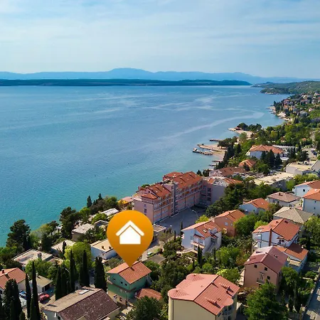 Mediterranes Nur 70 Meter Zum Mit Meerblick, Parkplatz, Grill Appartement